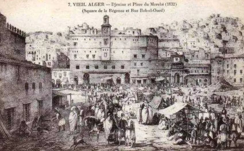 vieil alger djeninn et place du marché 1832