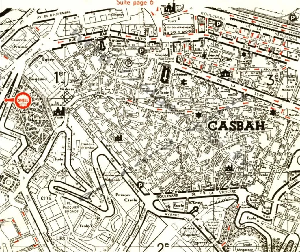 plan de la casbah d'alger