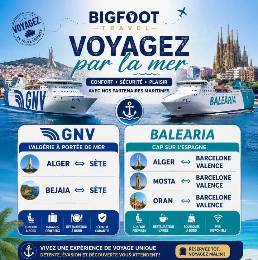 Réservez votre traversée maritime Réservez votre traversée maritime